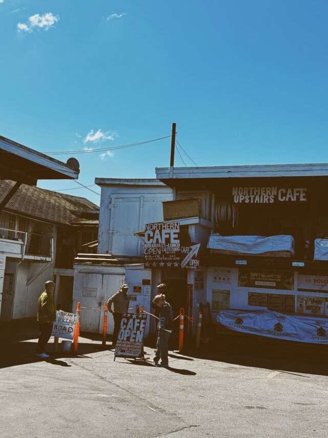 Visitors waiting in the sun
